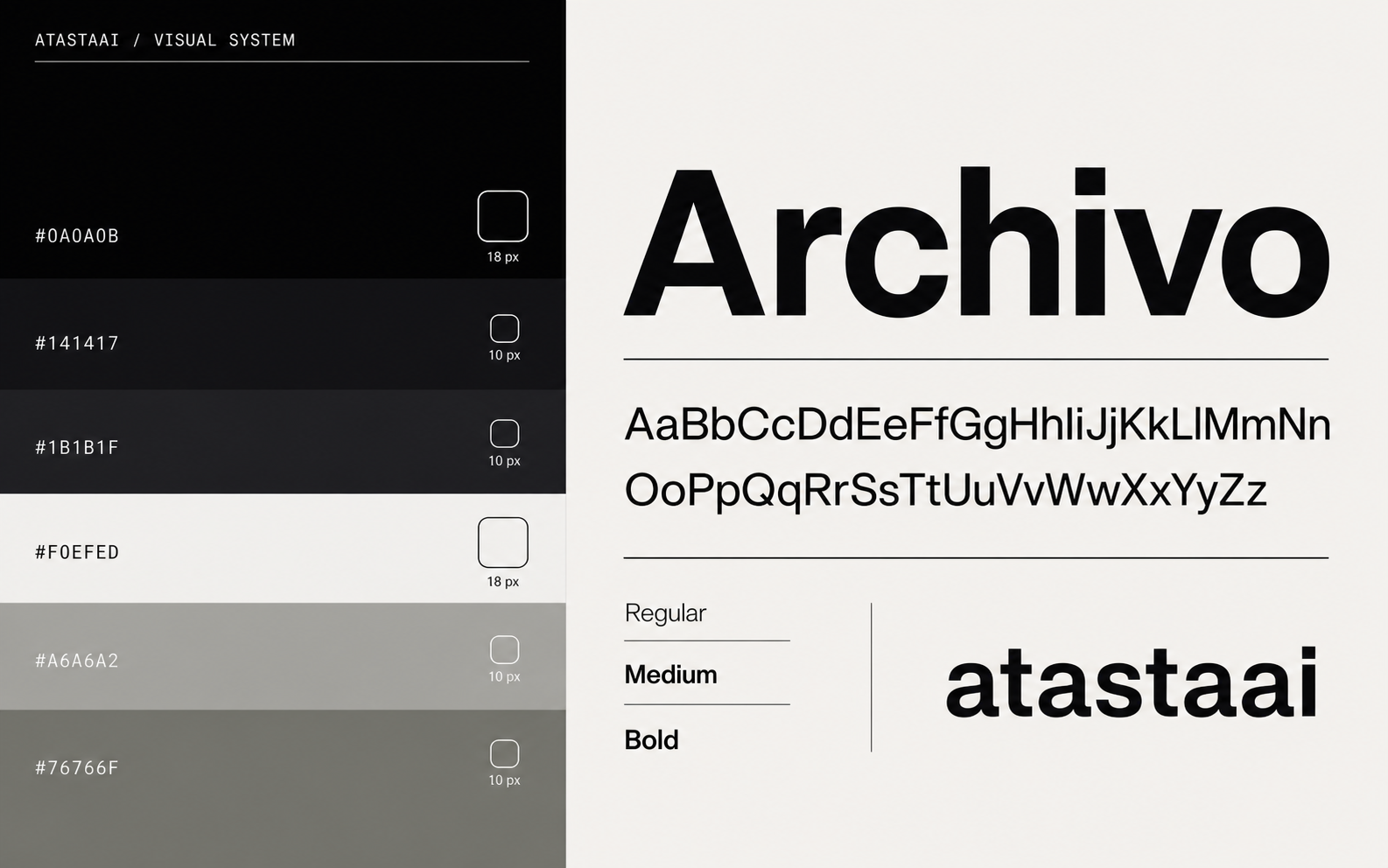 Atastaai visual design system